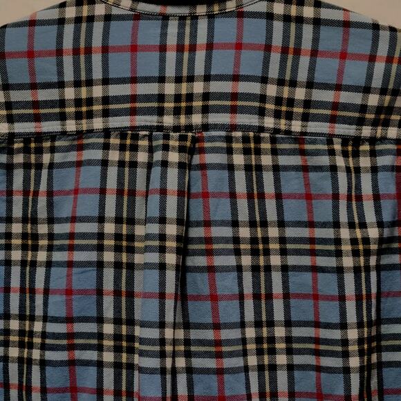 L.L.Bean Men's Flannel Blue/Multi Plaid Button-up/down Long-Sleeve Shirt Sz XXL - Picture 9 of 9